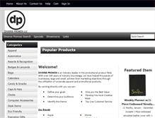 Tablet Screenshot of diversepromos.com